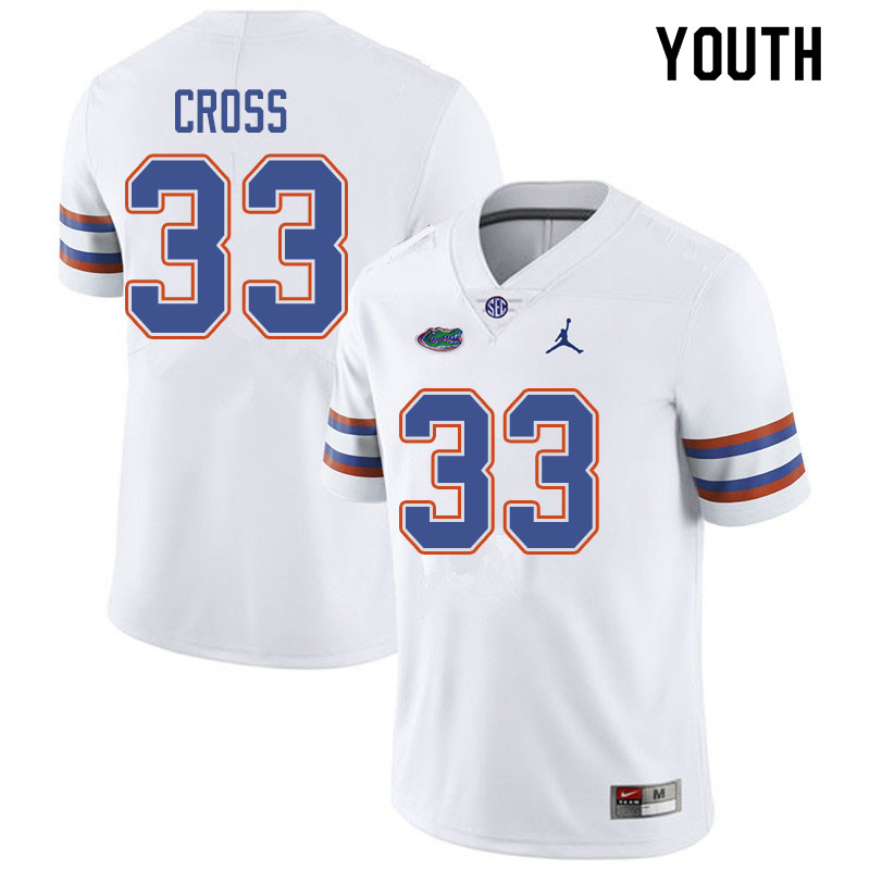 Jordan Brand Youth #33 Daniel Cross Florida Gators College Football Jerseys Sale-White